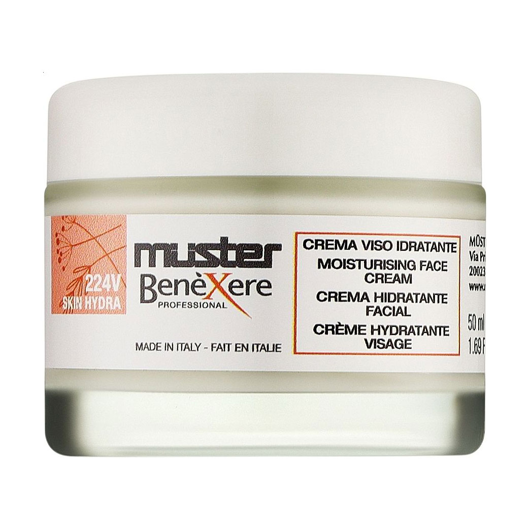 Зволожувальний крем для обличчя Muster Benexere Professional 224V Skin Hydra Moisturising Face Cream для сухої шкіри, 50 мл