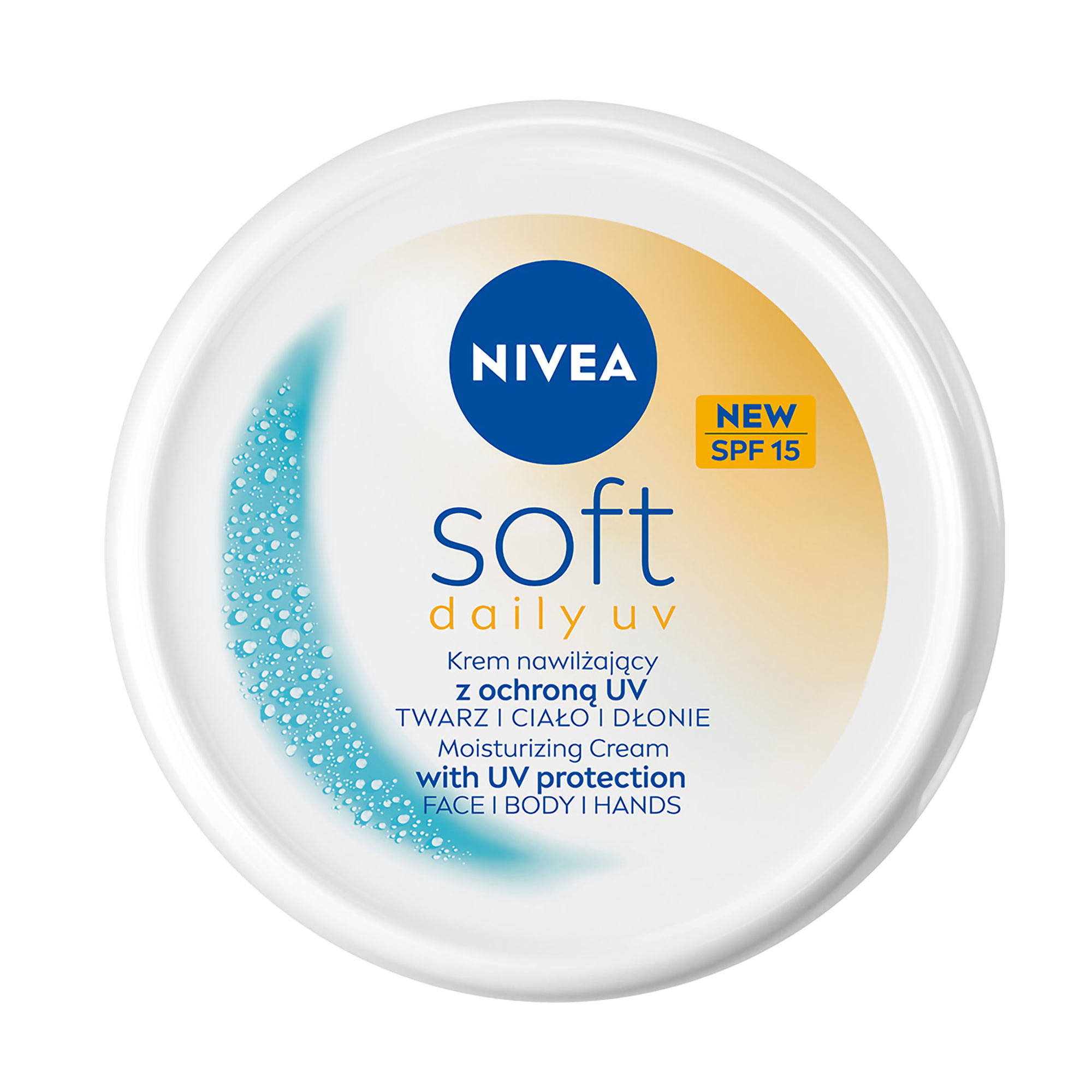 Зволожувальний крем для обличчя, рук та тіла NIVEA Soft SPF 15, 100 мл