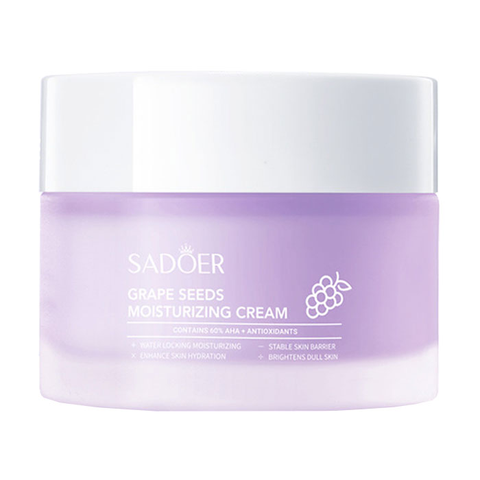 Зволожувальний крем для обличчя Sadoer Grape Seed Antioxidant Moisturizing Cream з антиоксидантами з виноградних кісточок, 50 г