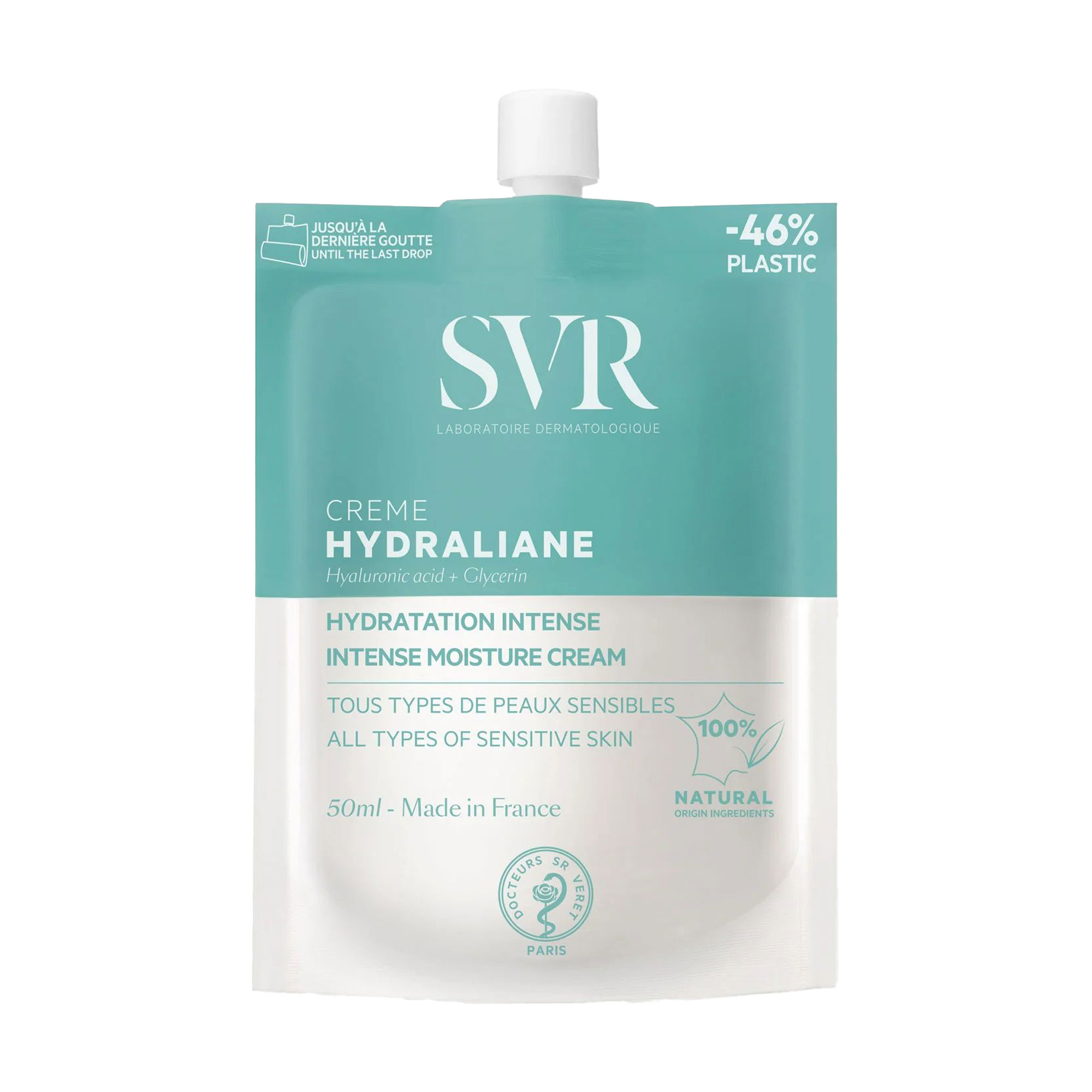 Зволожувальний крем для обличчя SVR Hydraliane Intense Moisture Cream, 50 мл (дой-пак)