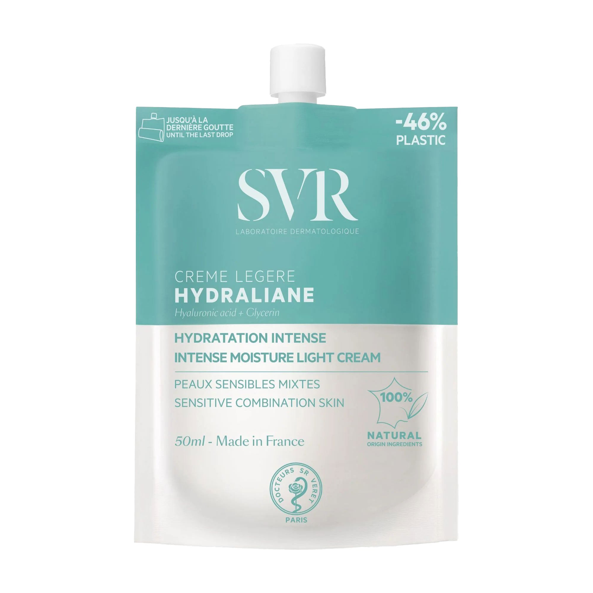 Зволожувальний крем для обличчя SVR Hydraliane Intense Moisture Light Cream, 50 мл (дой-пак)