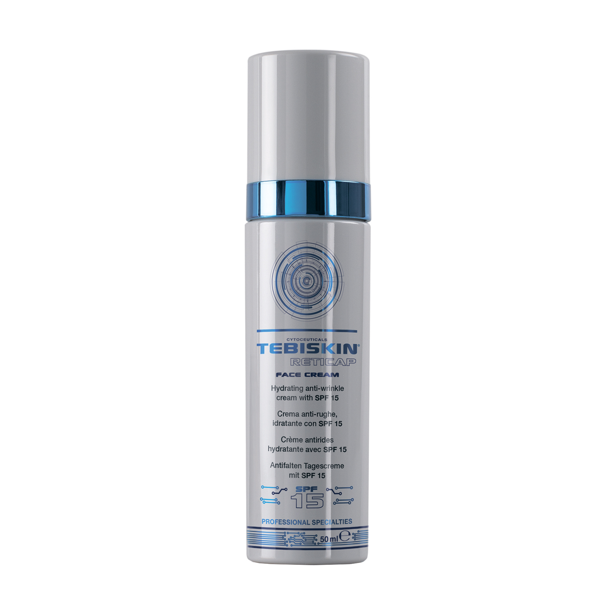 Зволожувальний крем для обличчя Tebiskin Reticap Face Cream, SPF 15, проти зморщок, 50 мл