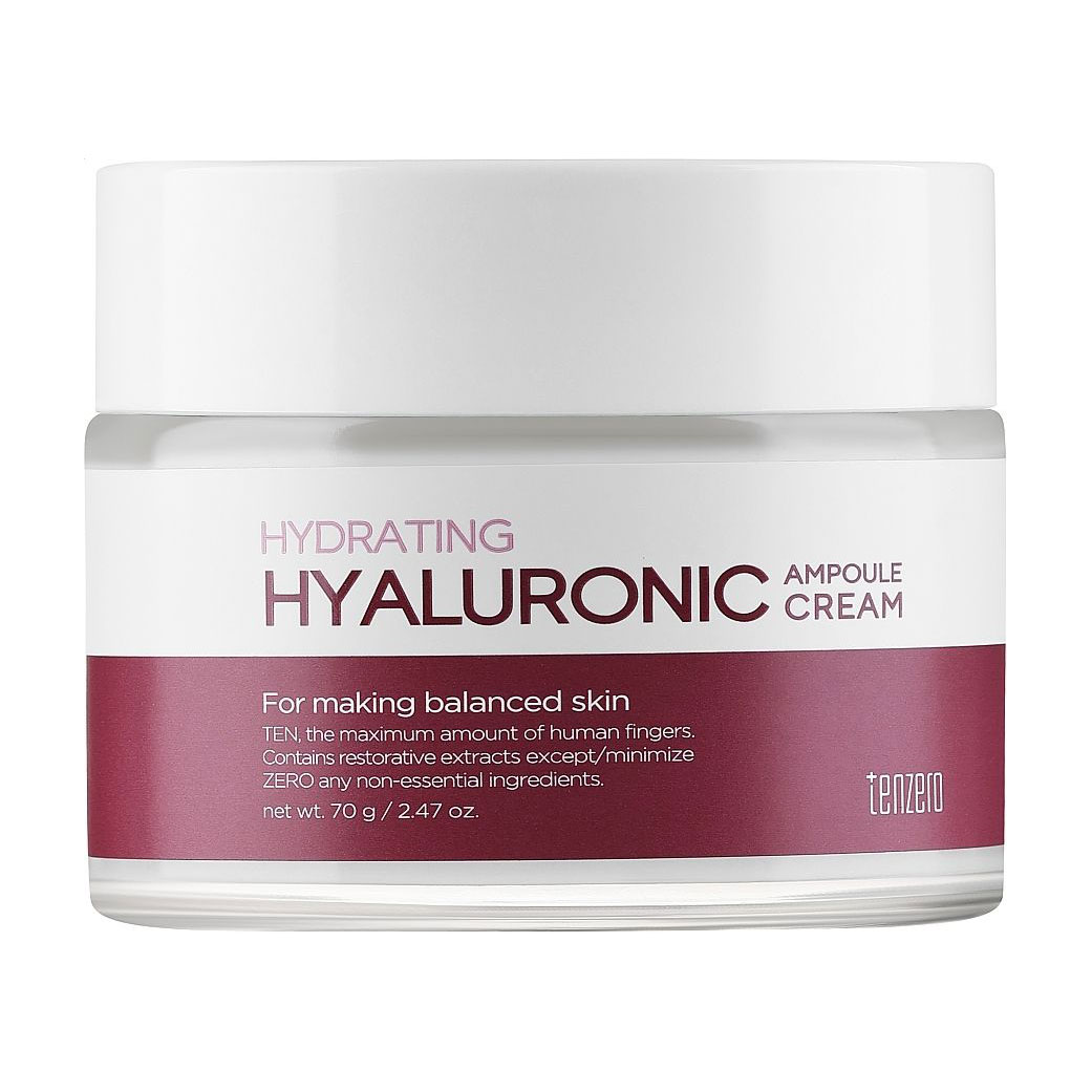 Зволожувальний крем для обличчя Tenzero Hydrating Hyaluronic Ampoule Cream, 70 г