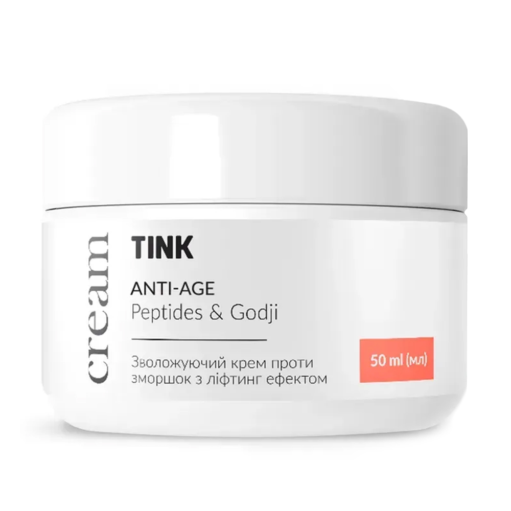 Зволожувальний крем для обличчя Tink Moisturizing Peptides &amp; Godji Cream проти зморшок, з ліфтинг ефектом, 50 мл