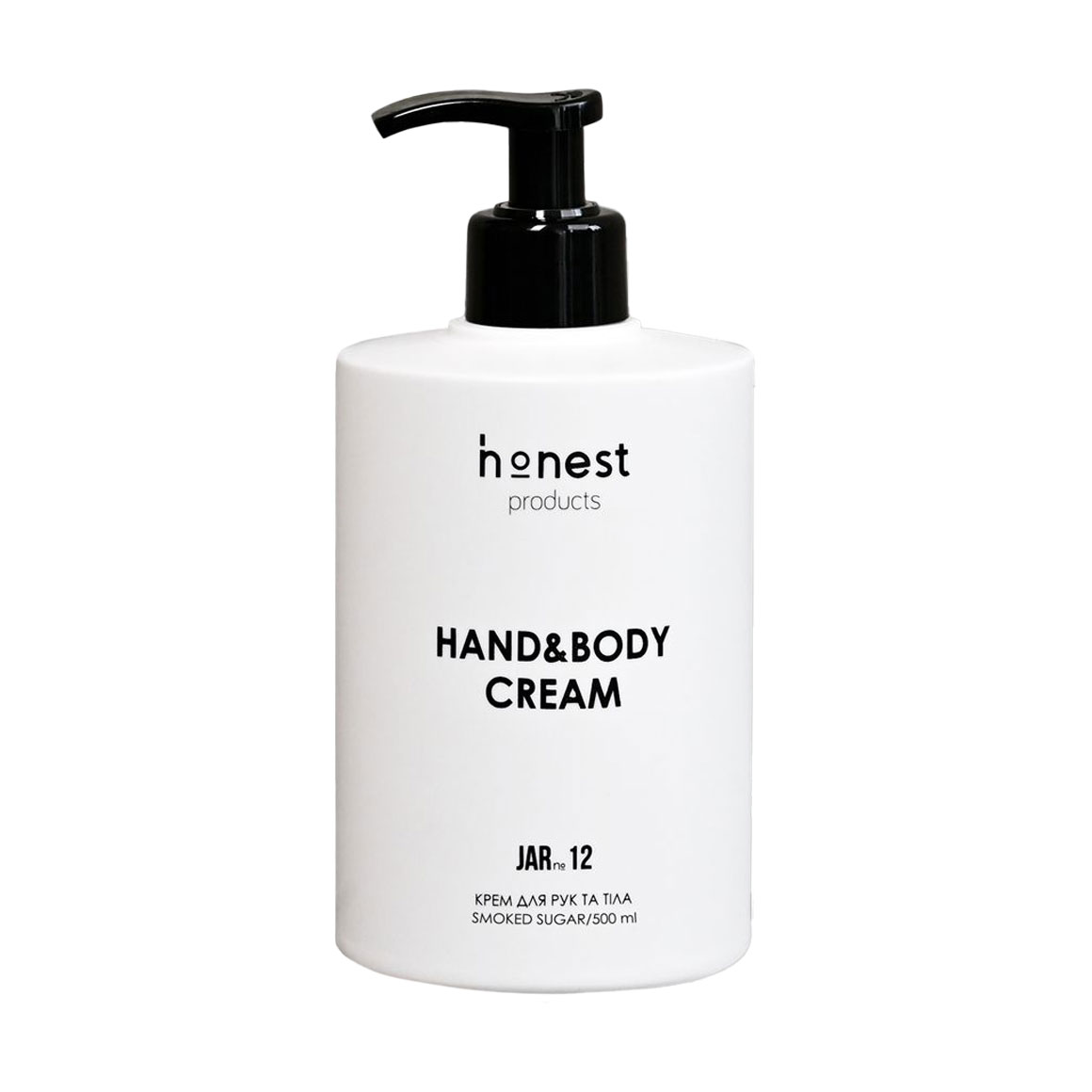 Зволожувальний крем для рук та тіла Honest Products Jar 12 Hand &amp; Body Cream Smoked Sugar, 500 мл