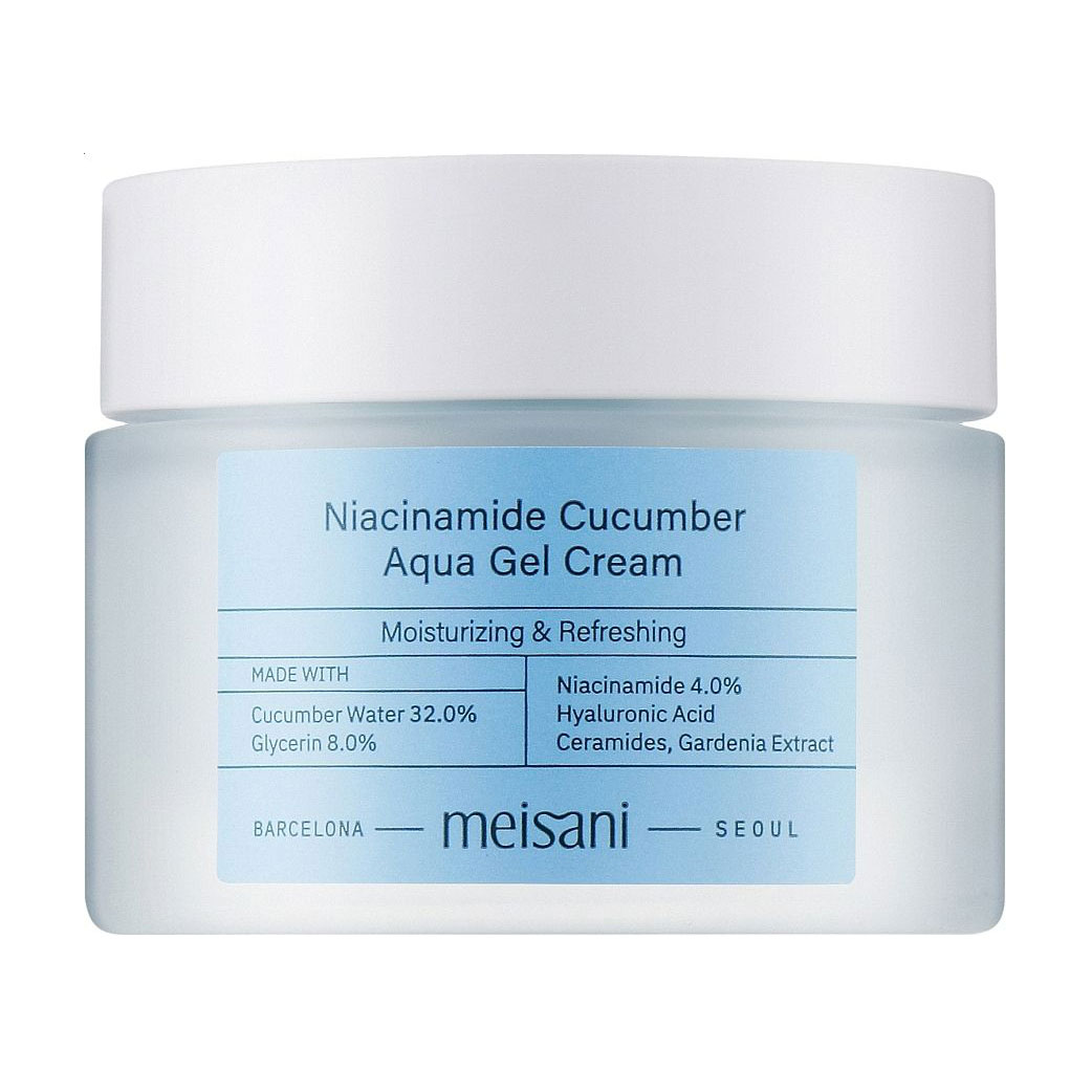 Зволожувальний крем-гель для обличчя meisani Niacinamide Cucumber Aqua Gel Cream, 50 мл
