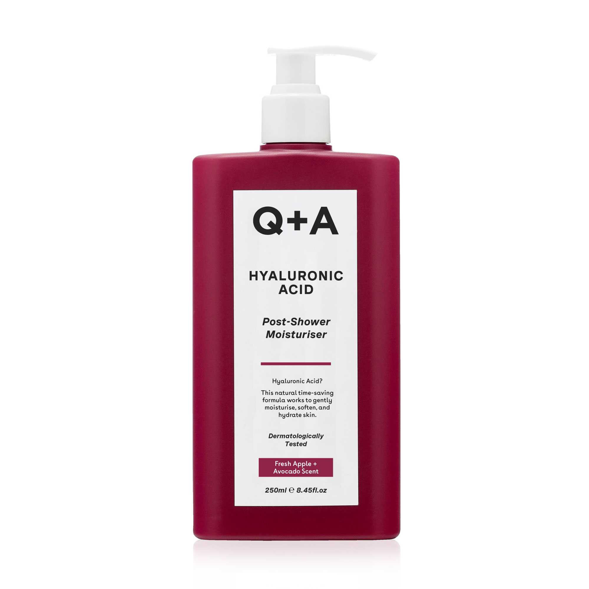 Зволожувальний крем після душу Q+A Hyaluronic Acid Post-Shower Moisturiser з гіалуроновою кислотою, 250 мл