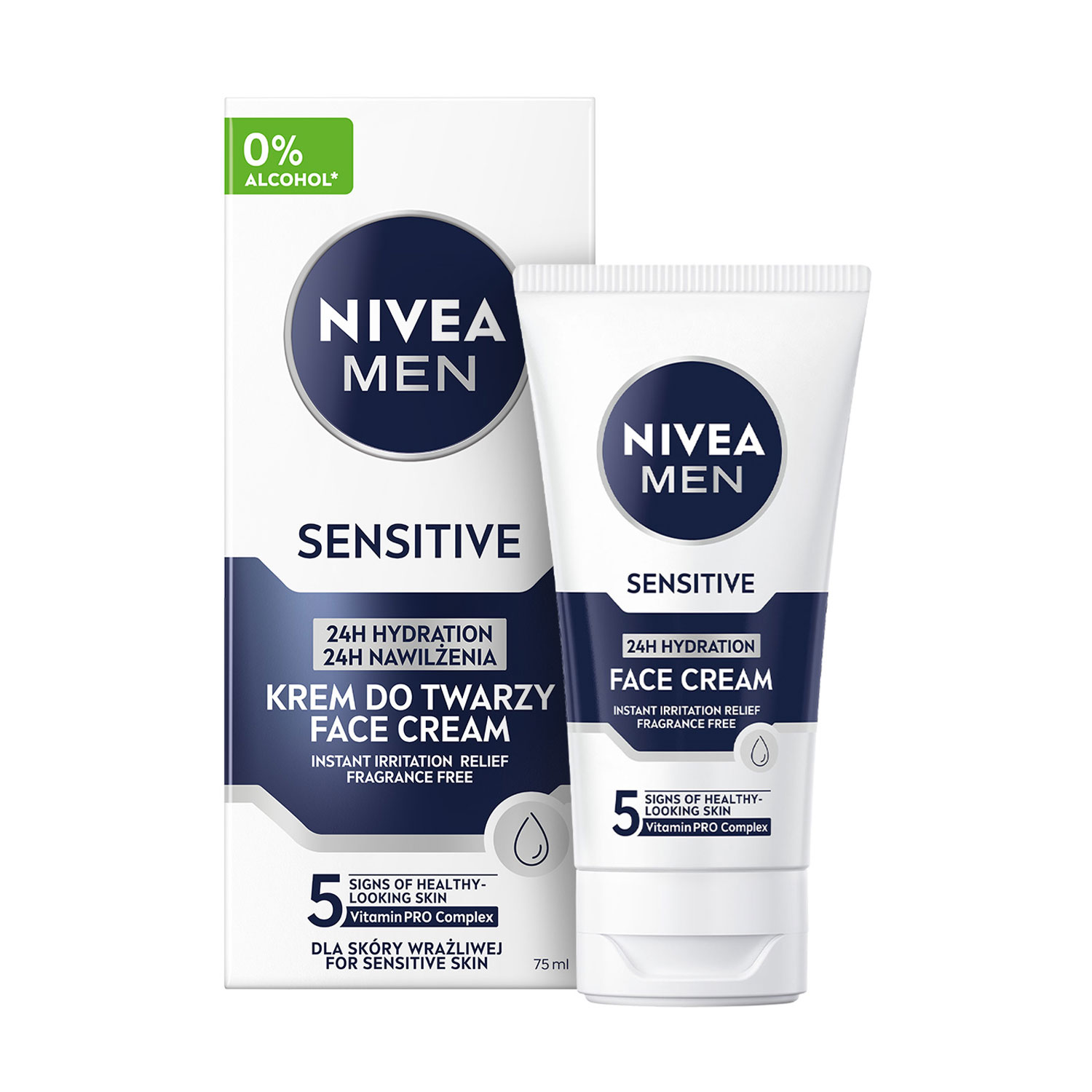 Зволожувальний крем після гоління NIVEA MEN для чутливої шкіри, 75 мл