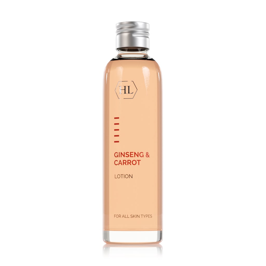 Зволожувальний лосьйон для обличчя Holy Land Cosmetics Ginseng &amp; Carrot Lotion з екстрактом женьшеню та морквяною олією, 150 мл