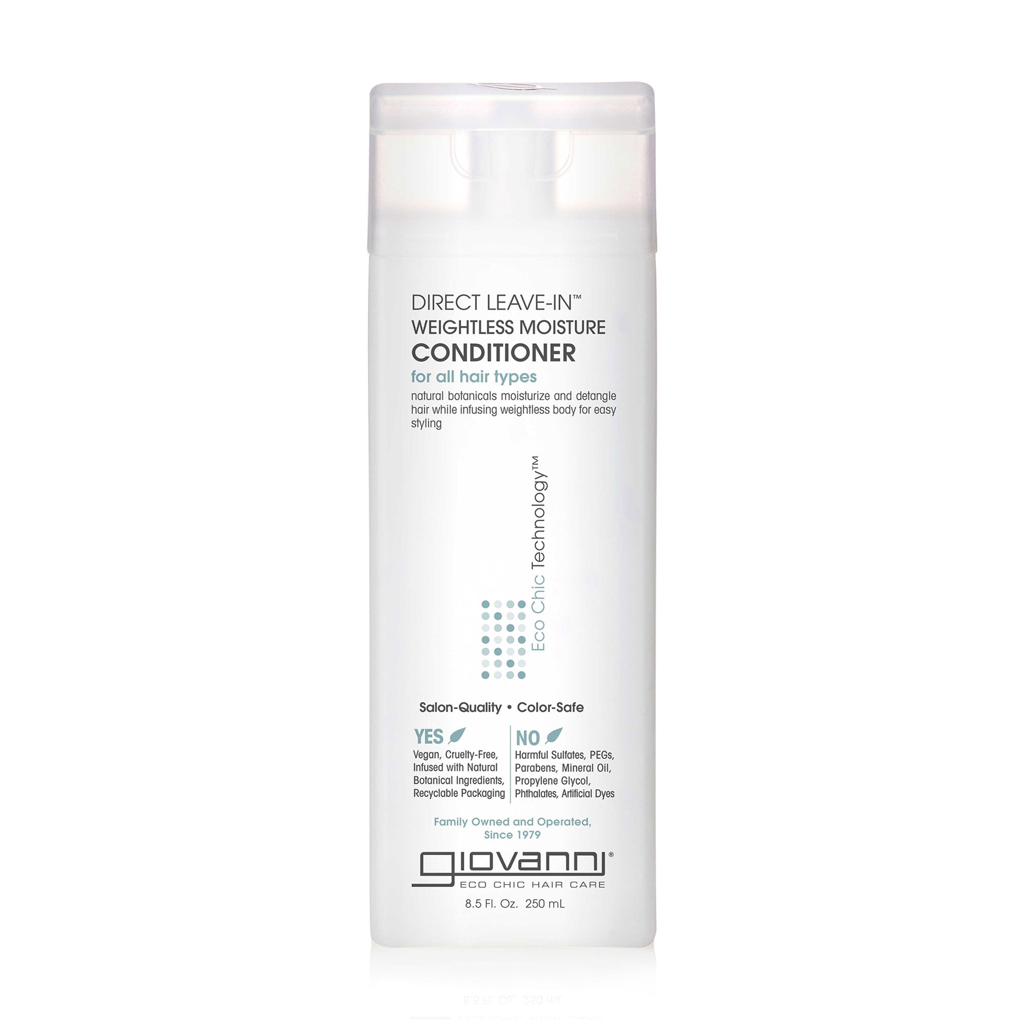 Зволожувальний незмивний кондиціонер Giovanni Eco Chic Technology Weightless Moisture Conditioner для всіх типів волосся, 250 мл