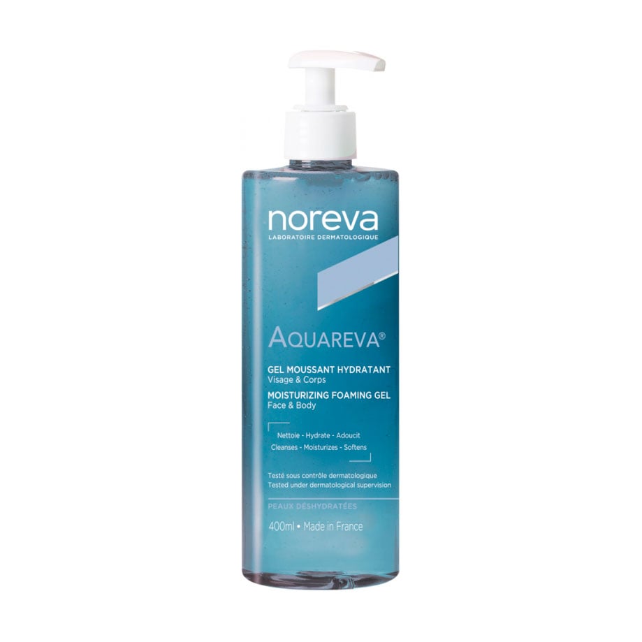 Зволожувальний пінний гель для обличчя та тіла Noreva Aquareva Moisturizing Foaming Gel, 400 мл
