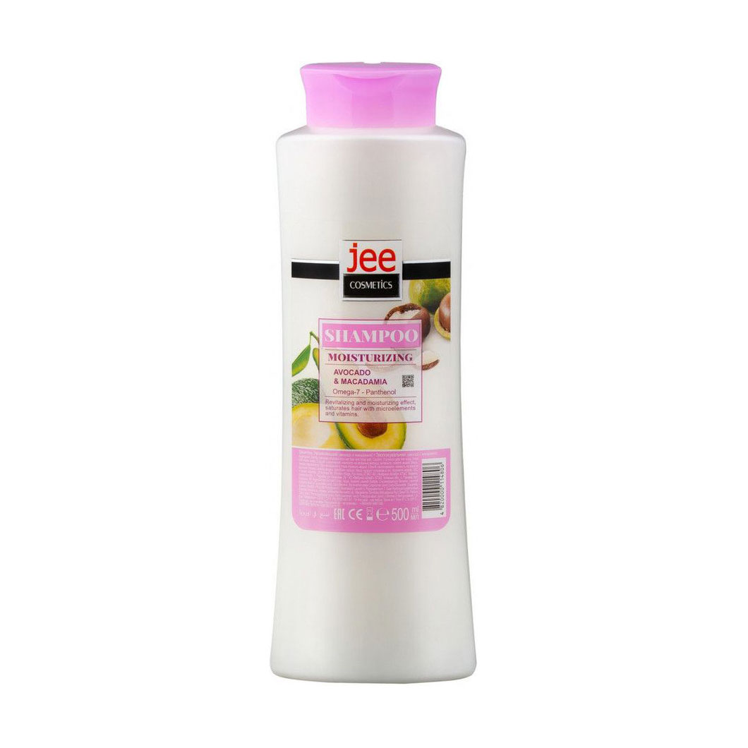 Зволожувальний шампунь для волосся Jee Cosmetics Shampoo Moisturizing Авокадо та макадамія, 500 мл
