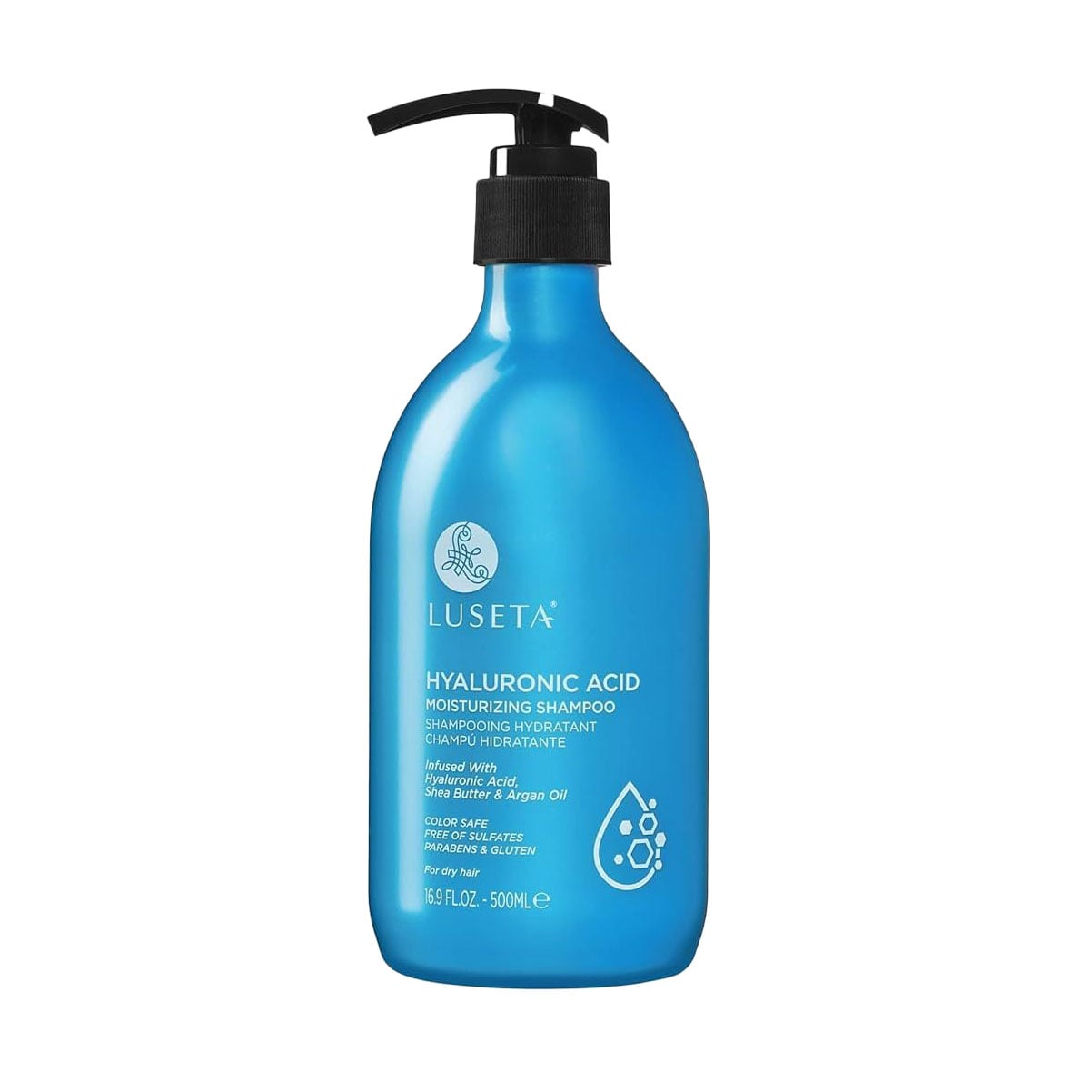 Зволожувальний шампунь для волосся Luseta Hyaluronic Acid Moisturizing Shampoo, 500 мл