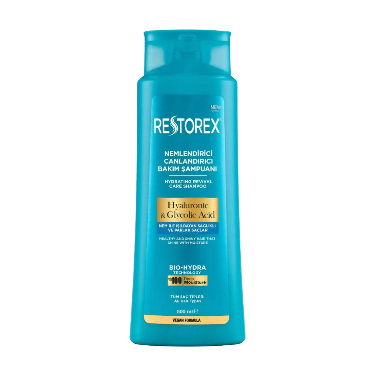 Зволожувальний шампунь для волосся Panorama Restorex Hyaluronic &amp; Glycolic Acid Hydrating Revival Care Shampoo, 500 мл