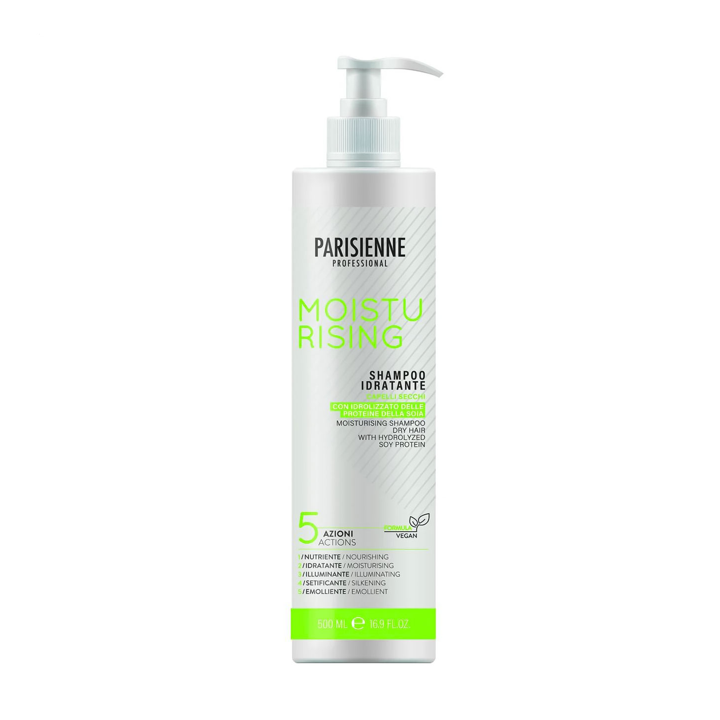 Зволожувальний шампунь для волосся Parisienne Professional Moisturizing Shampoo With Hydrolyzed Soy Protein, 500 мл