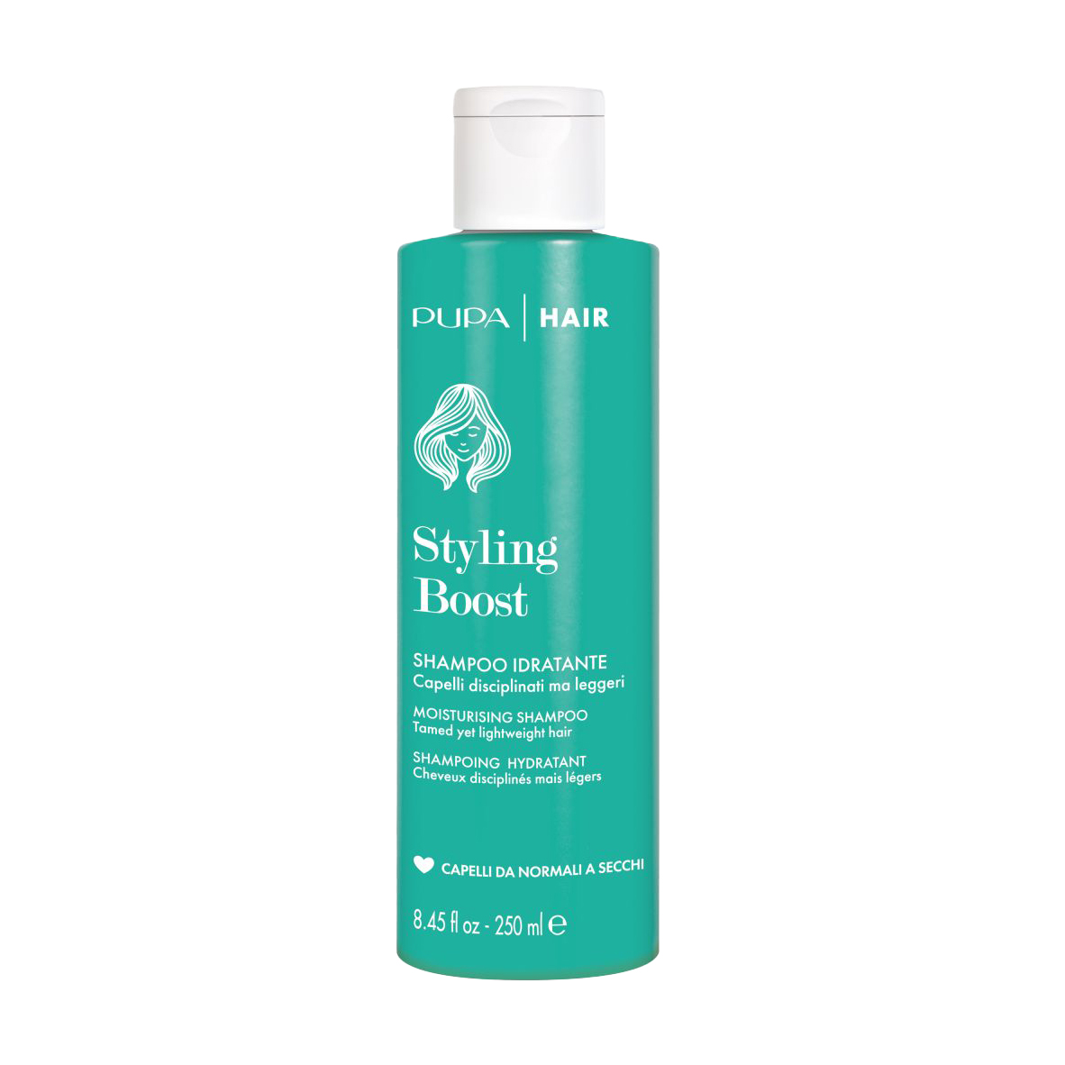 Зволожувальний шампунь для волосся Pupa Styling Boost Moisturizing Shampoo, 250 мл
