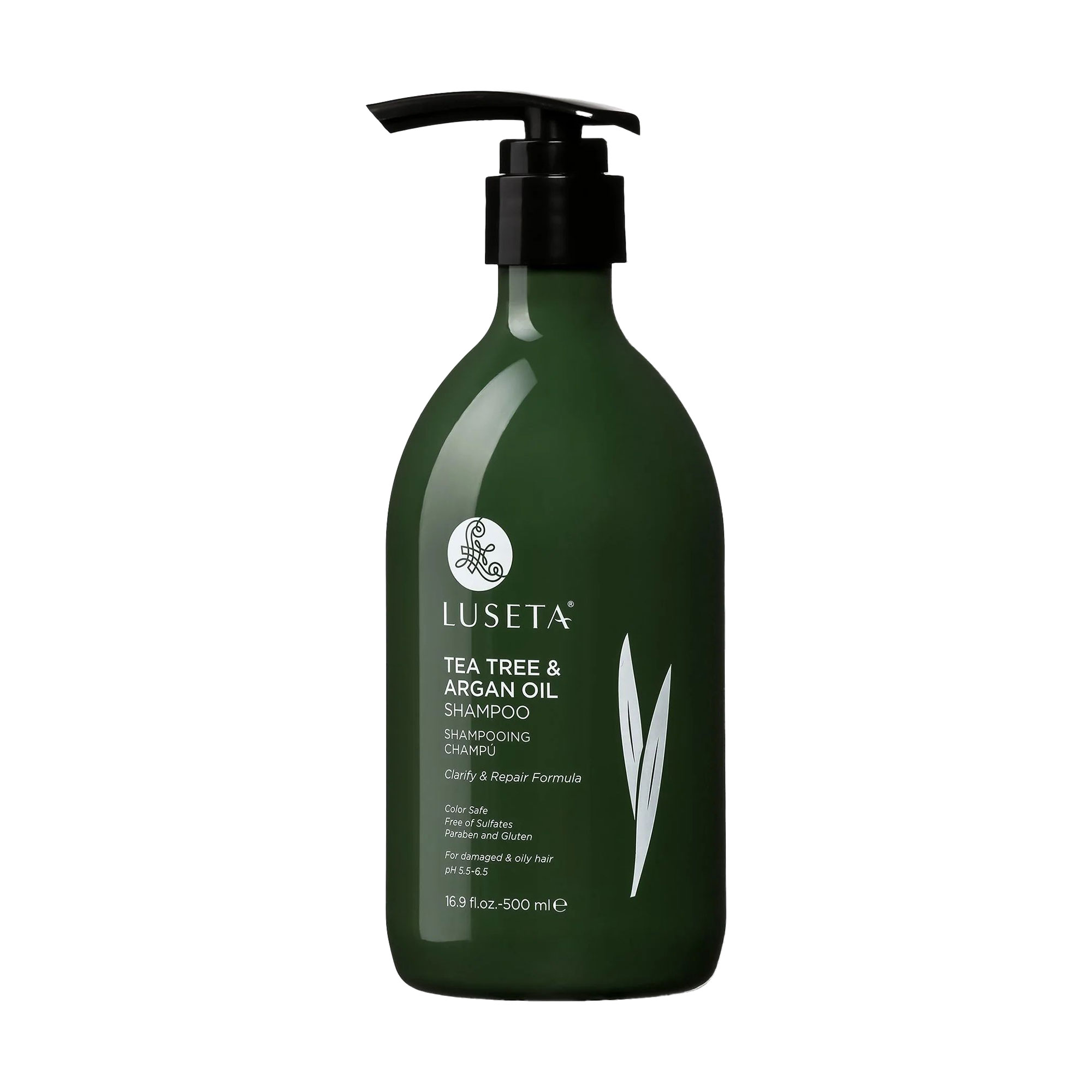 Зволожувальний шампунь для жирного волосся Luseta Tea Tree &amp; Argan Oil Shampoo, 500 мл