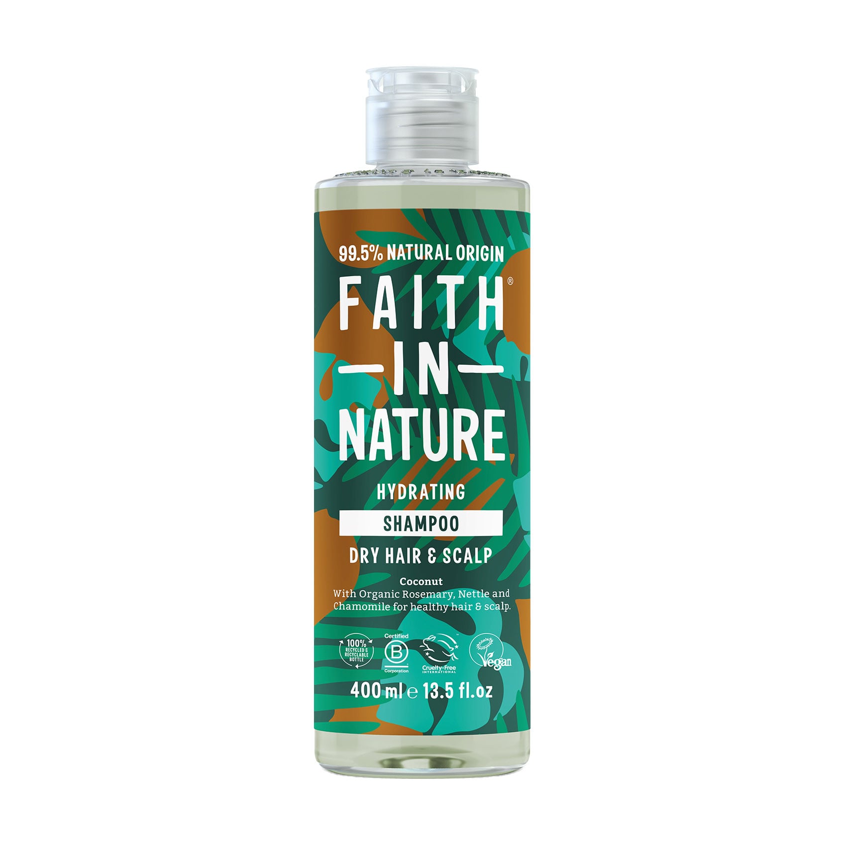 Зволожувальний шампунь Faith In Nature Hydrating Shampoo для сухого волосся та шкіри голови, з кокосом, 400 мл