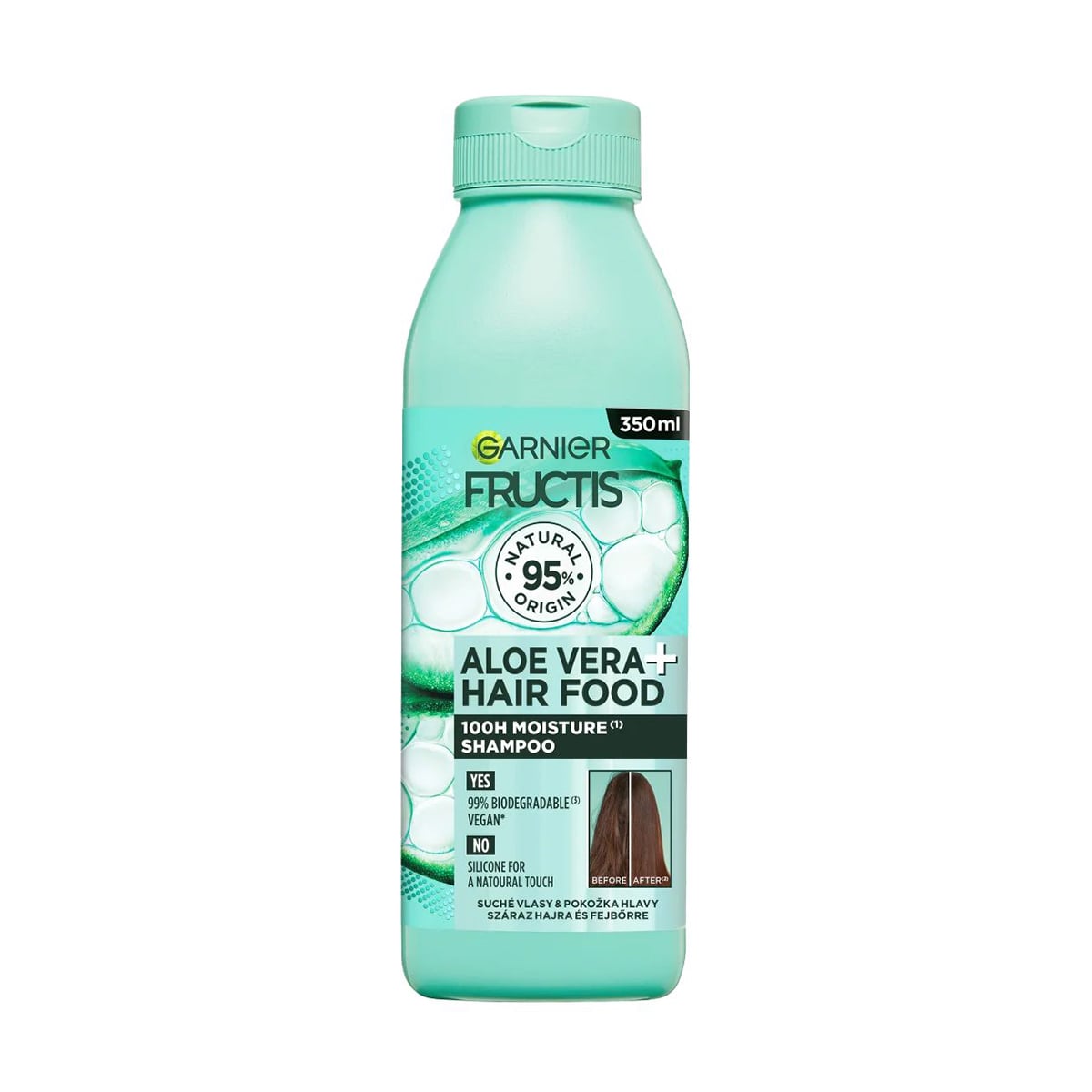Зволожувальний шампунь Garnier Fructis HairFood Алое вера, для сухого волосся та шкіри голови, 350 мл