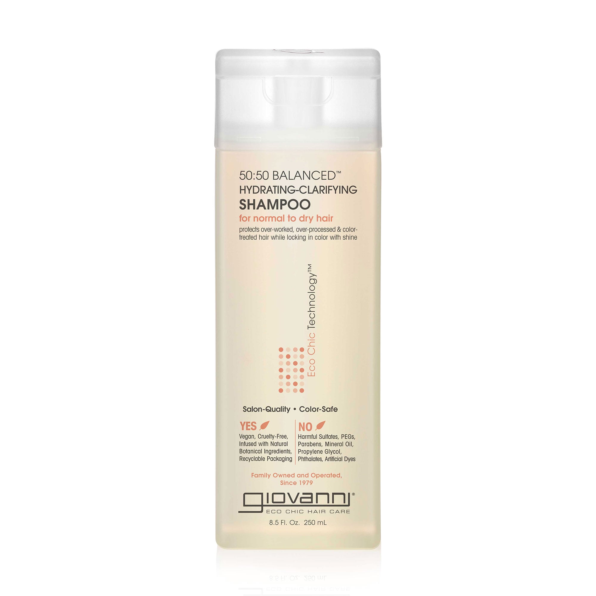 Зволожувальний шампунь Giovanni Eco Chic Technology Hydrating-Clarifying 50:50 Balanced Shampoo для нормального та сухого волосся, 250 мл