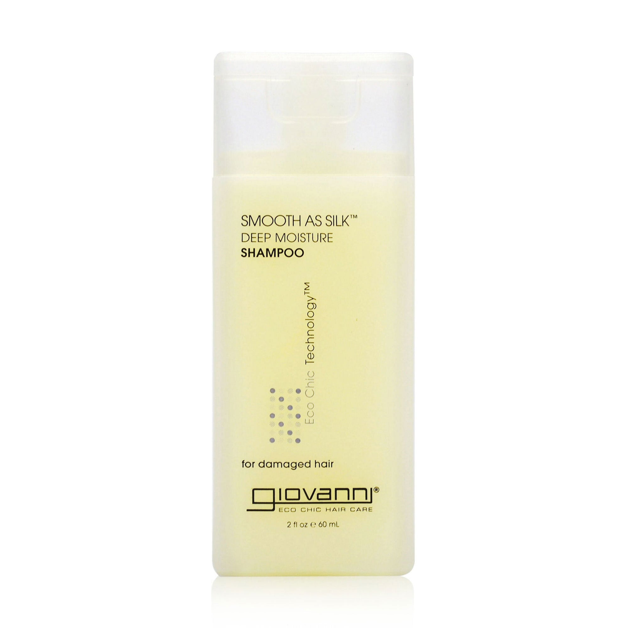 Зволожувальний шампунь Giovanni Eco Chic Technology Smooth As Silk Deep Moisture Shampoo для пошкодженого волосся, 60 мл