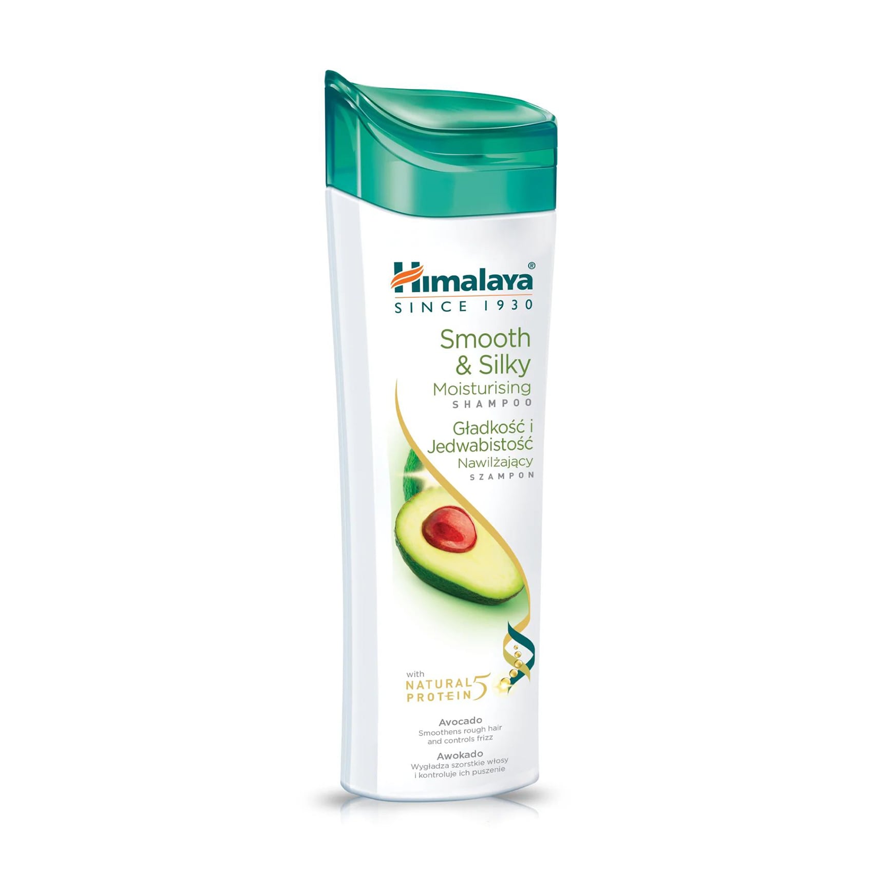 Зволожувальний шампунь Himalaya Herbals Smooth &amp; Silky Moisturising Shampoo для розгладження волосся, з авокадо та протеїнами, 400 мл