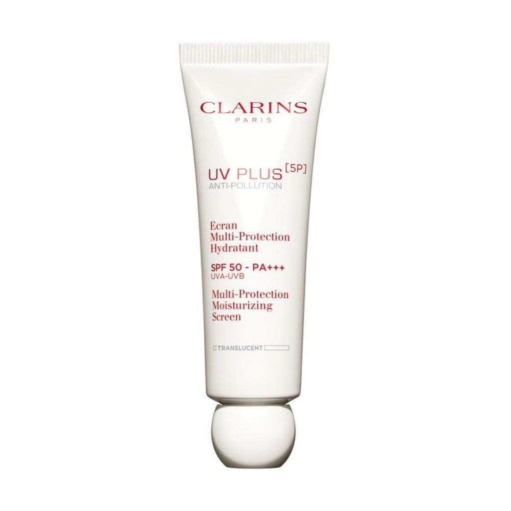 Зволожувальний сонцезахисний флюїд для обличчя Clarins UV Plus [5P] Anti-Pollution Multi-Protection SPF 50/PA+++, Translucent, 50 мл