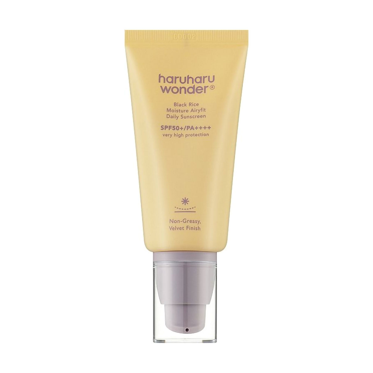 Зволожувальний сонцезахисний крем для обличчя Haruharu Wonder Black Rice Moisture Airyfit Sunscreen, SPF50+/PA++++, з чорним рисом, 50 мл