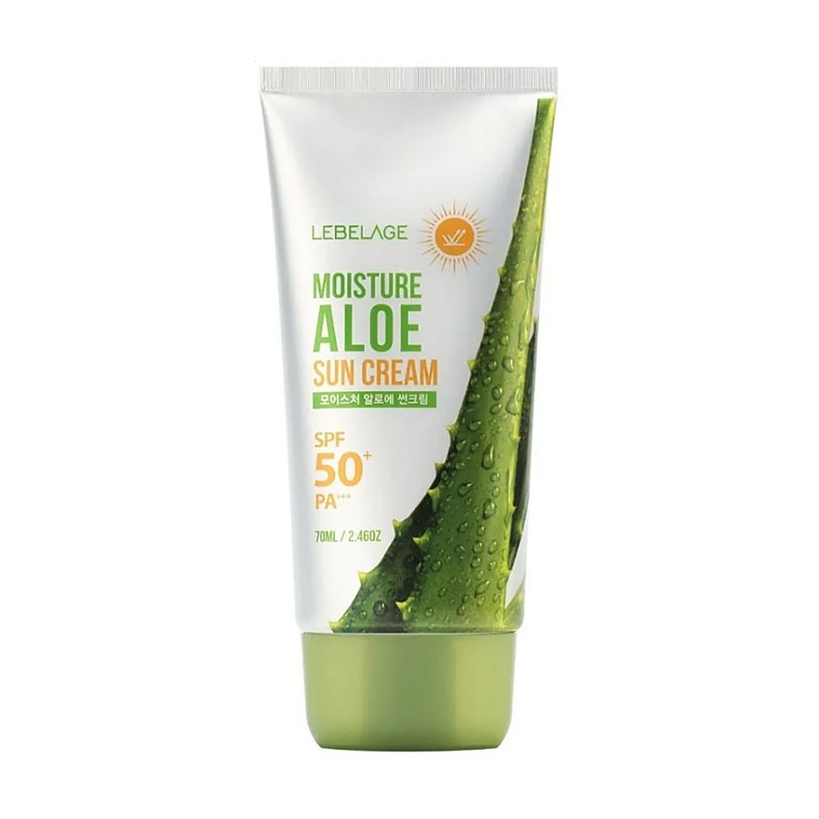Зволожувальний сонцезахисний крем для обличчя Lebelage Moisture Aloe Sun Cream, SPF50+/PA+++, з алое, 70 мл