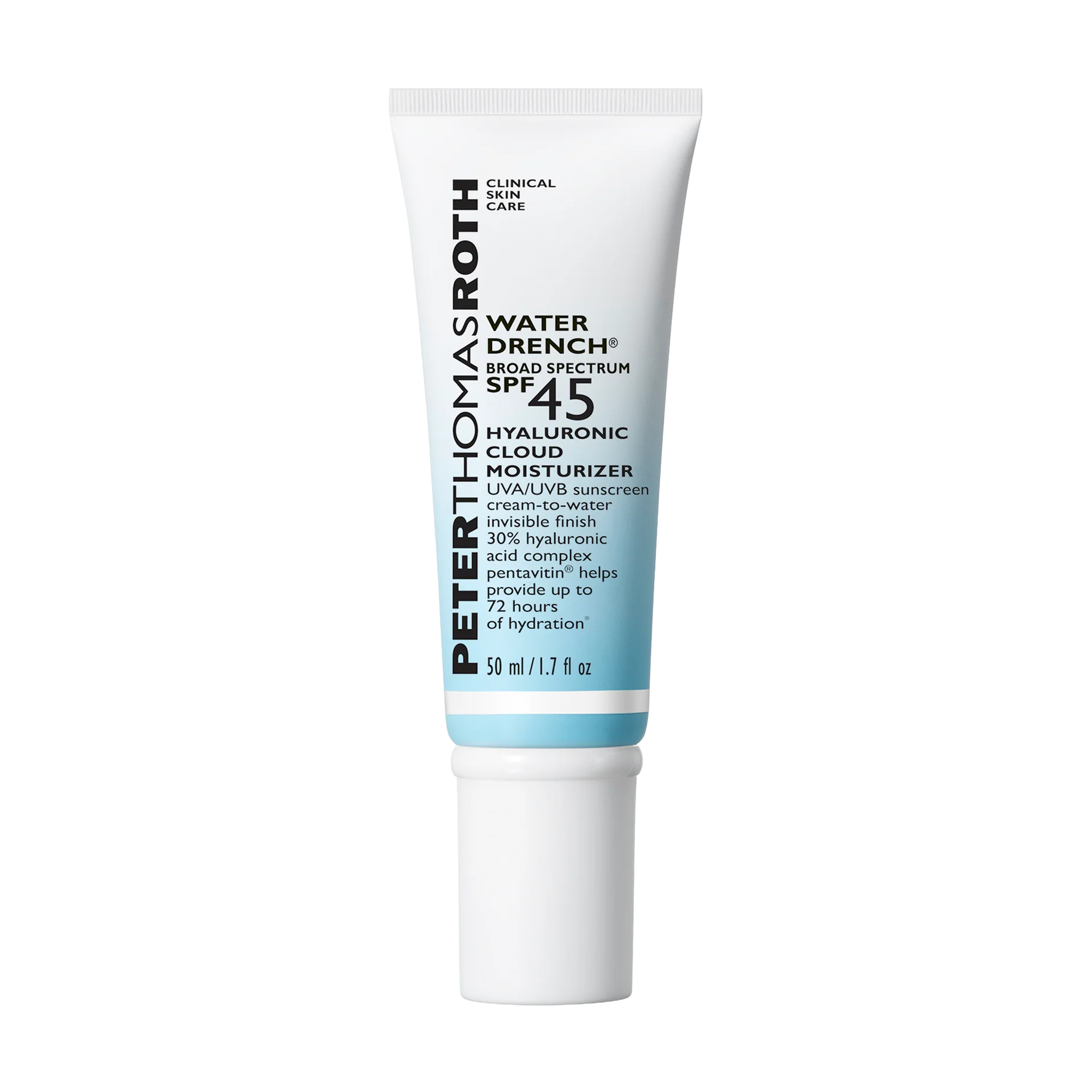 Зволожувальний сонцезахисний крем для обличчя Peter Thomas Roth Water Drench Broad Spectrum Hyaluronic Cloud Moisturizer, SPF 45, 50 мл