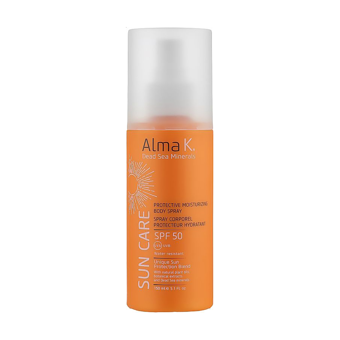 Зволожувальний сонцезахисний спрей для тіла Alma K. Sun Care Protective Moisturizing Body Spray SPF 50, 150 мл