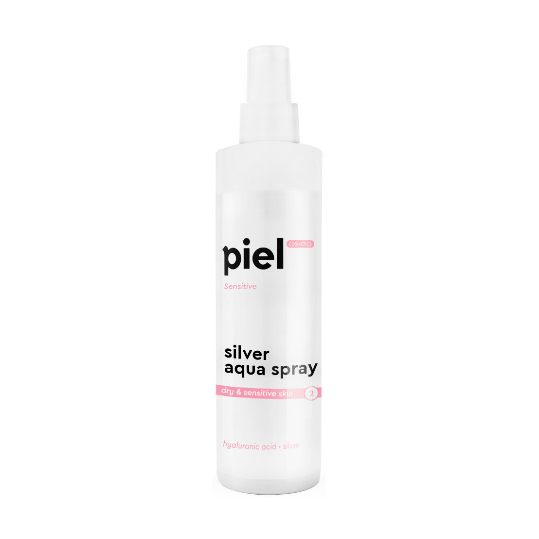 Зволожувальний спрей для обличчя Piel Cosmetics Sensitive Silver Aqua Spray для сухої та чутливої шкіри, 250 мл
