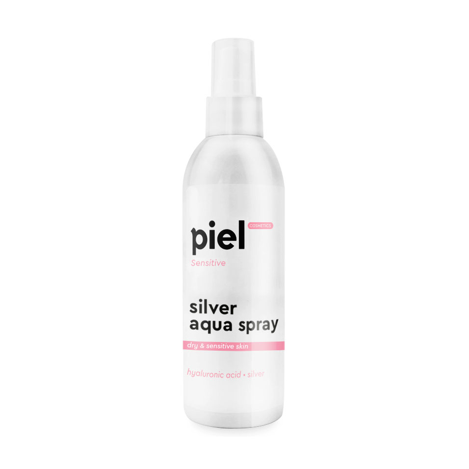 Зволожувальний спрей для обличчя Piel Cosmetics Sensitive Silver Aqua Spray для сухої та чутливої шкіри, 100 мл