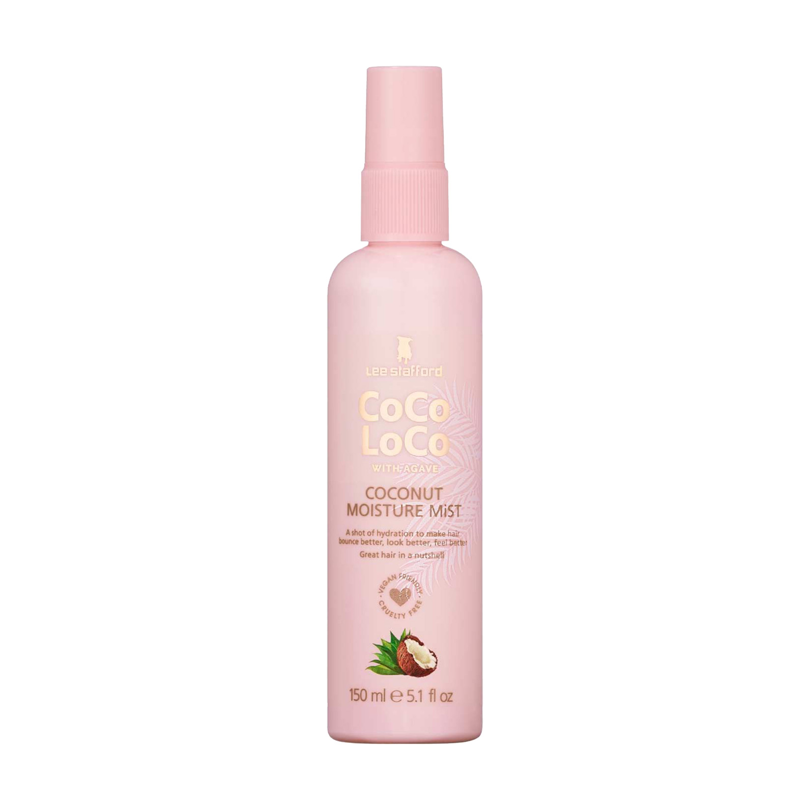 Зволожувальний спрей для волосся Lee Stafford Coco Loco Coconut Moisture Mist з агавою та кокосовою олією, 150 мл