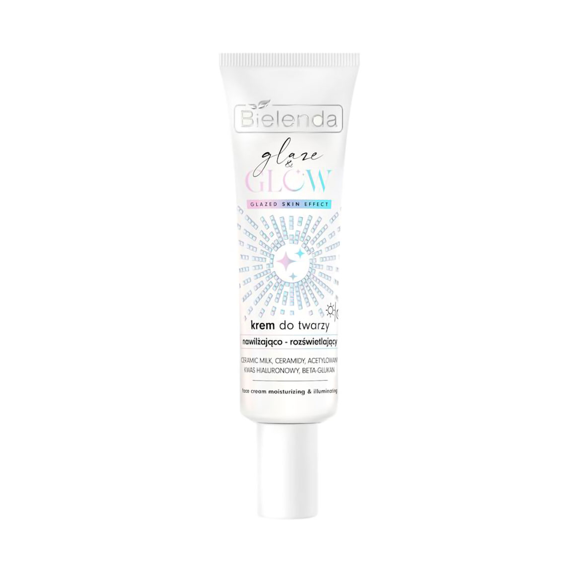 Зволожувальний та освітлювальний крем для обличчя Bielenda Glaze &amp; Glow Face Cream з ефектом глазурованої шкіри, 50 мл