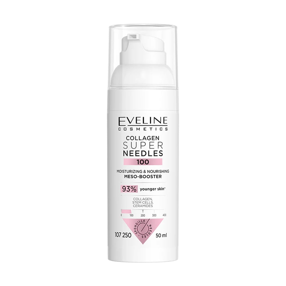 Зволожувальний та живильний мезо-бустер для обличчя Eveline Cosmetics Collagen Super Needles 100, 50 мл