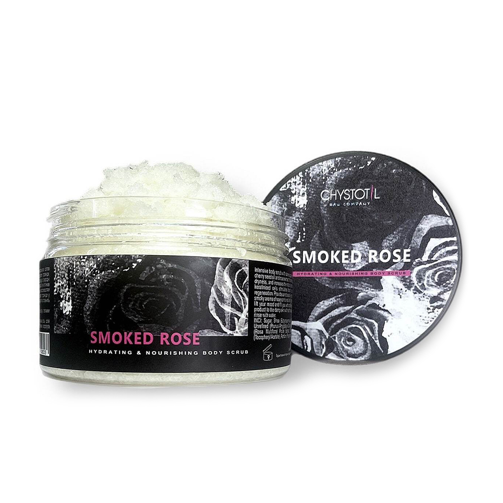 Зволожувальний та живильний скраб для тіла Chystotil Smoked Rose Hydrating &amp; Nourishing Body Scrub Димна троянда, 98 мл