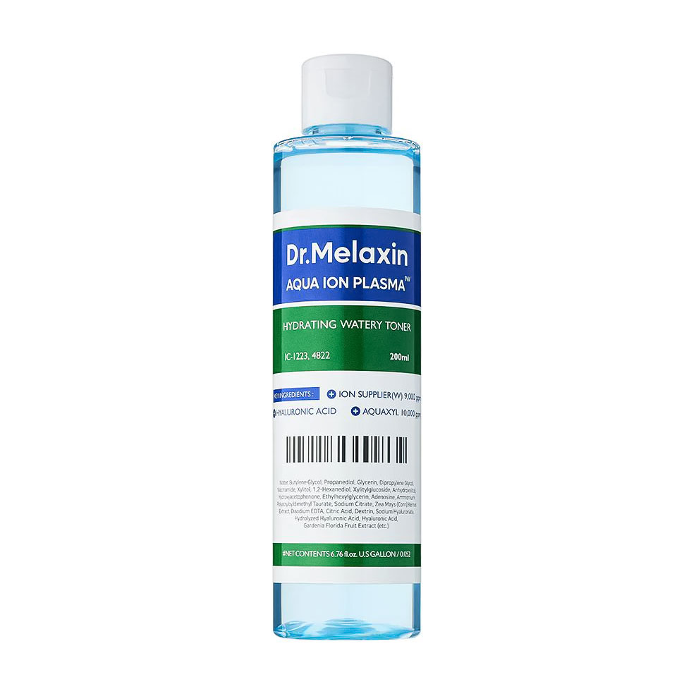 Зволожувальний тонер для обличчя Dr.Melaxin Aqua Ion Plasma Hydrating Watery Toner з акваіонною плазмою, 200 мл