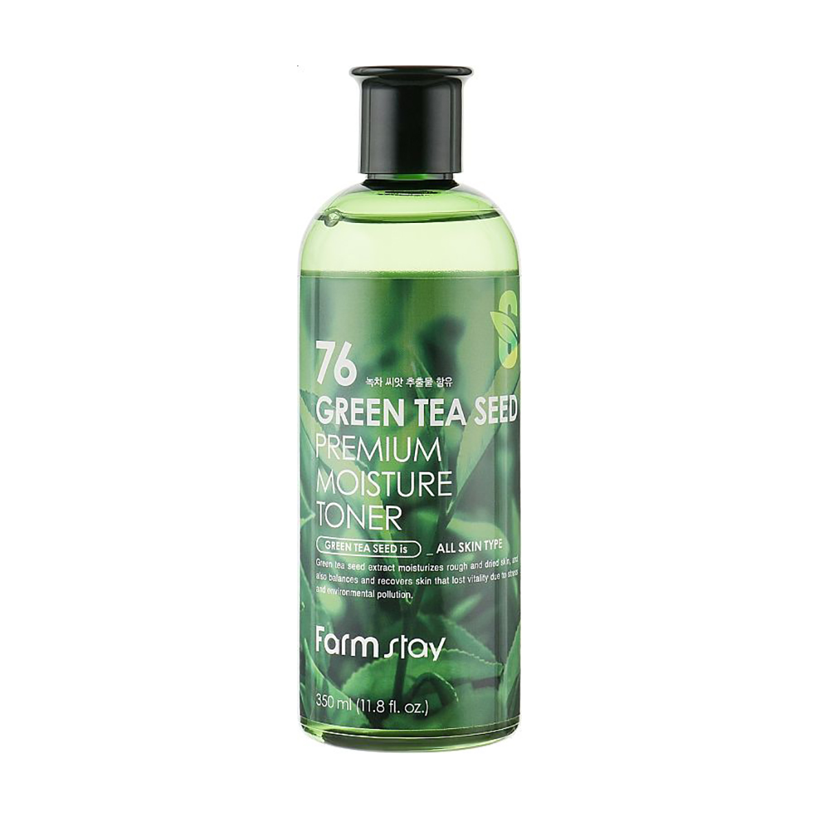 Зволожувальний тонер для обличчя FarmStay Green Tea Seed Premium Moisture Toner з насінням зеленого чаю, 350 мл