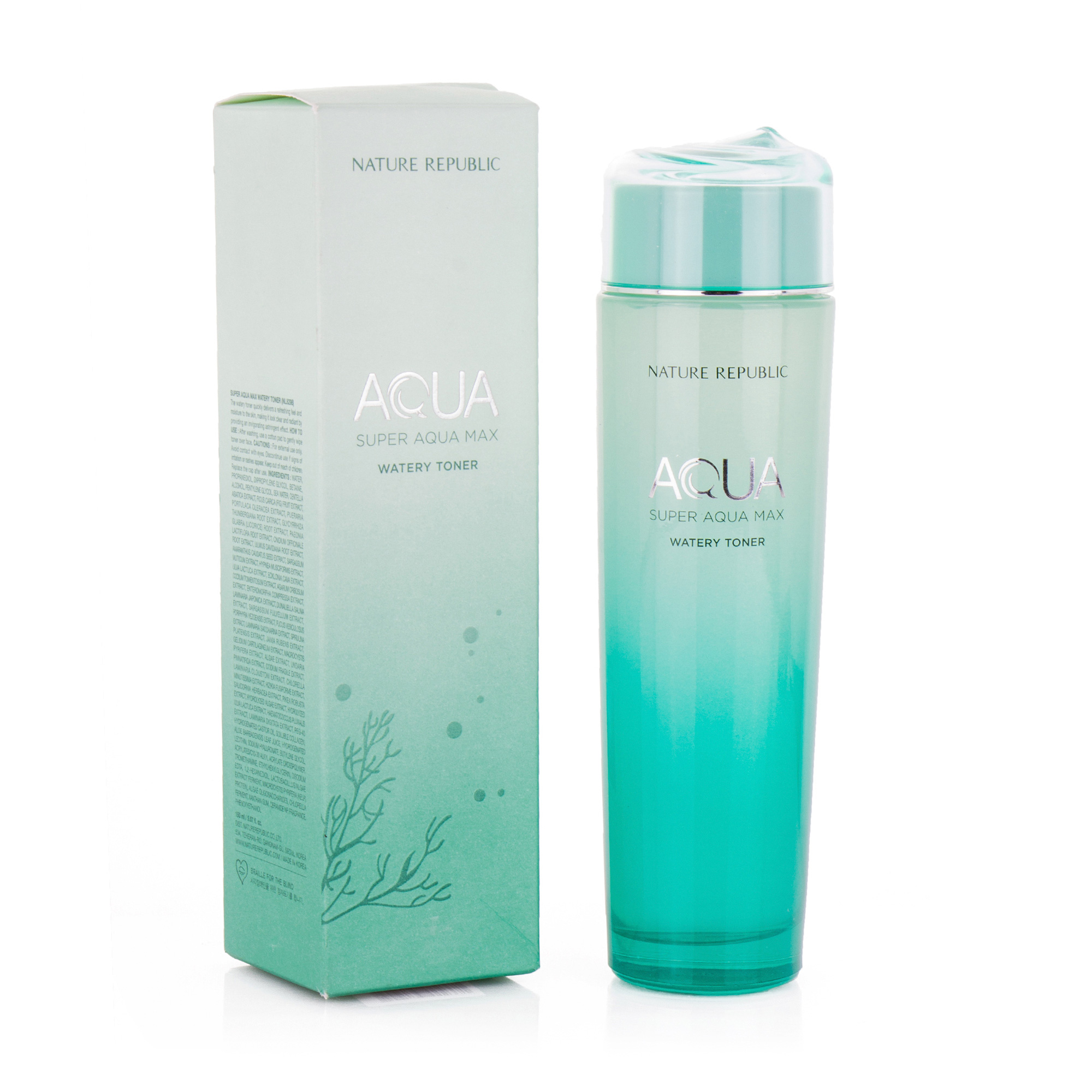 Зволожувальний тонер для обличчя Nature Republic Super Aqua Max Watery Toner з морською водою, 150 мл