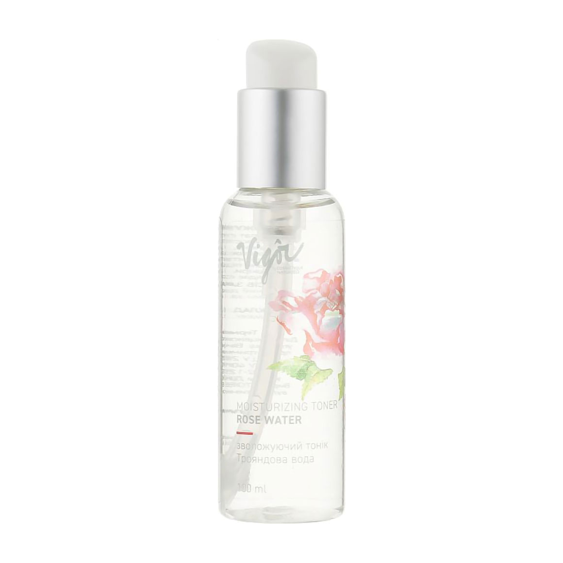 Зволожувальний тонік для обличчя Vigor Moisturizing Toner Трояндова вода, 100 мл