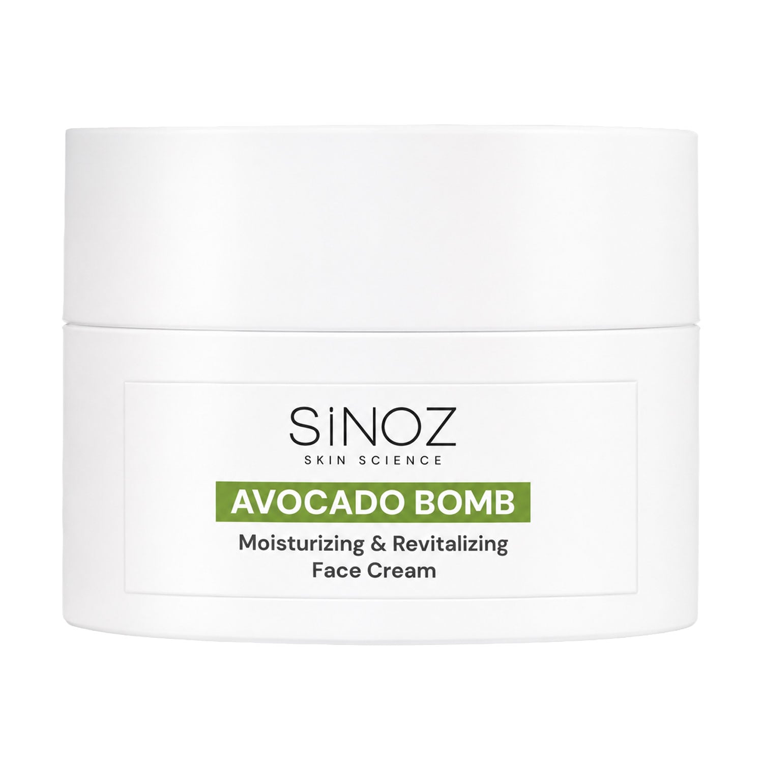 Зволожувальний відновлювальний крем для обличчя Sinoz Avocado Bomb Moisturizing &amp; Revitalizing Face Cream, 50 мл