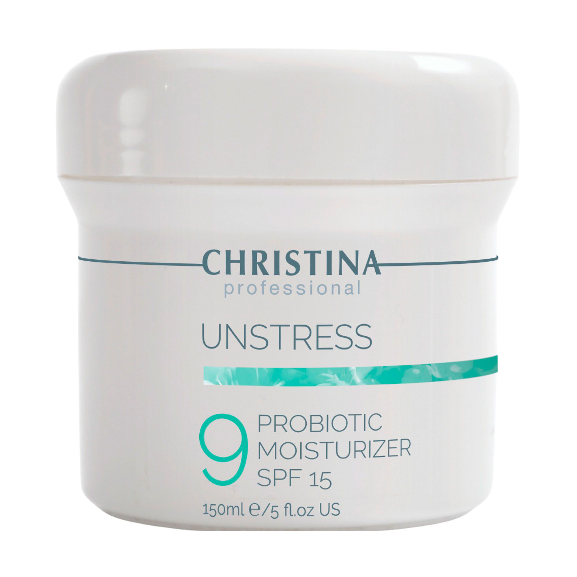 Зволожувальний засіб для обличчя з пробіотичною дією Christina Unstress 9 ProBiotic Moisturizer SPF 15, 150 мл