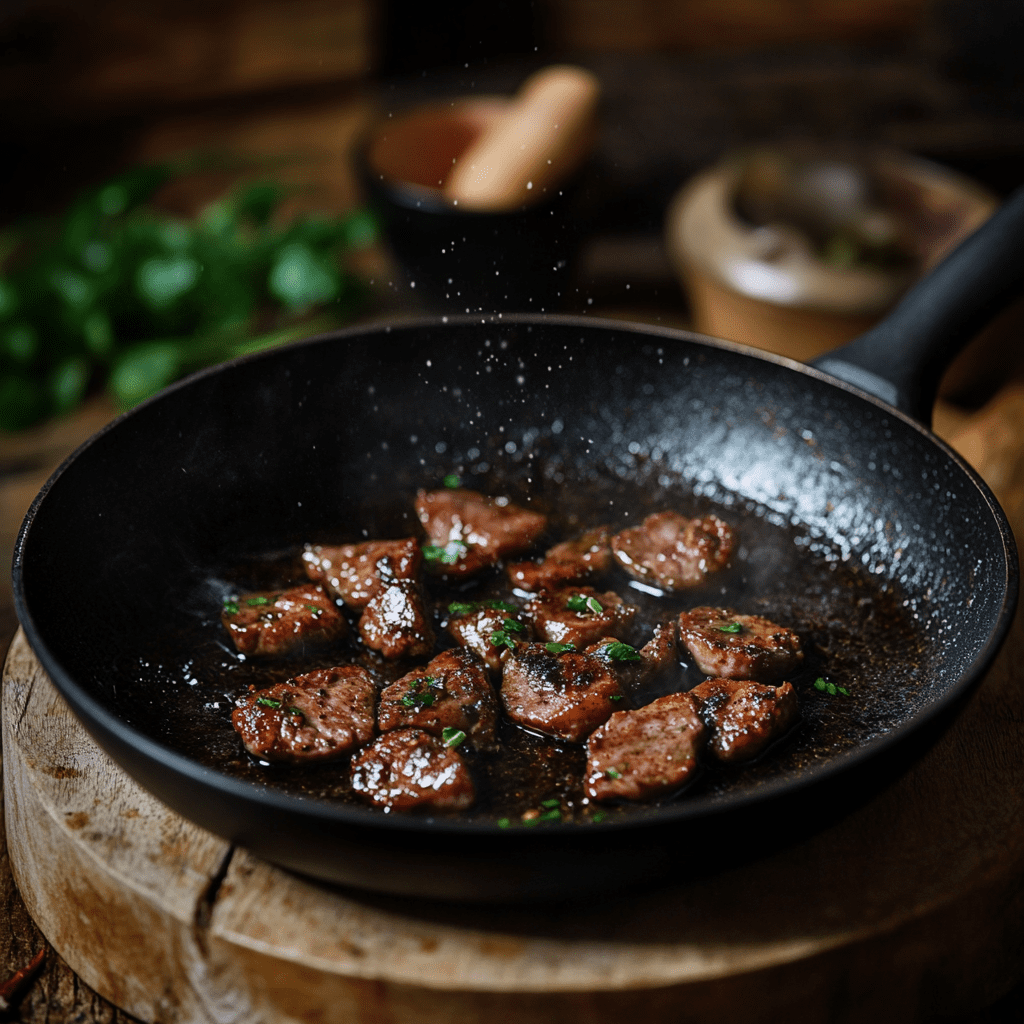 Как вкусно приготовить куриную печень на сковороде.1