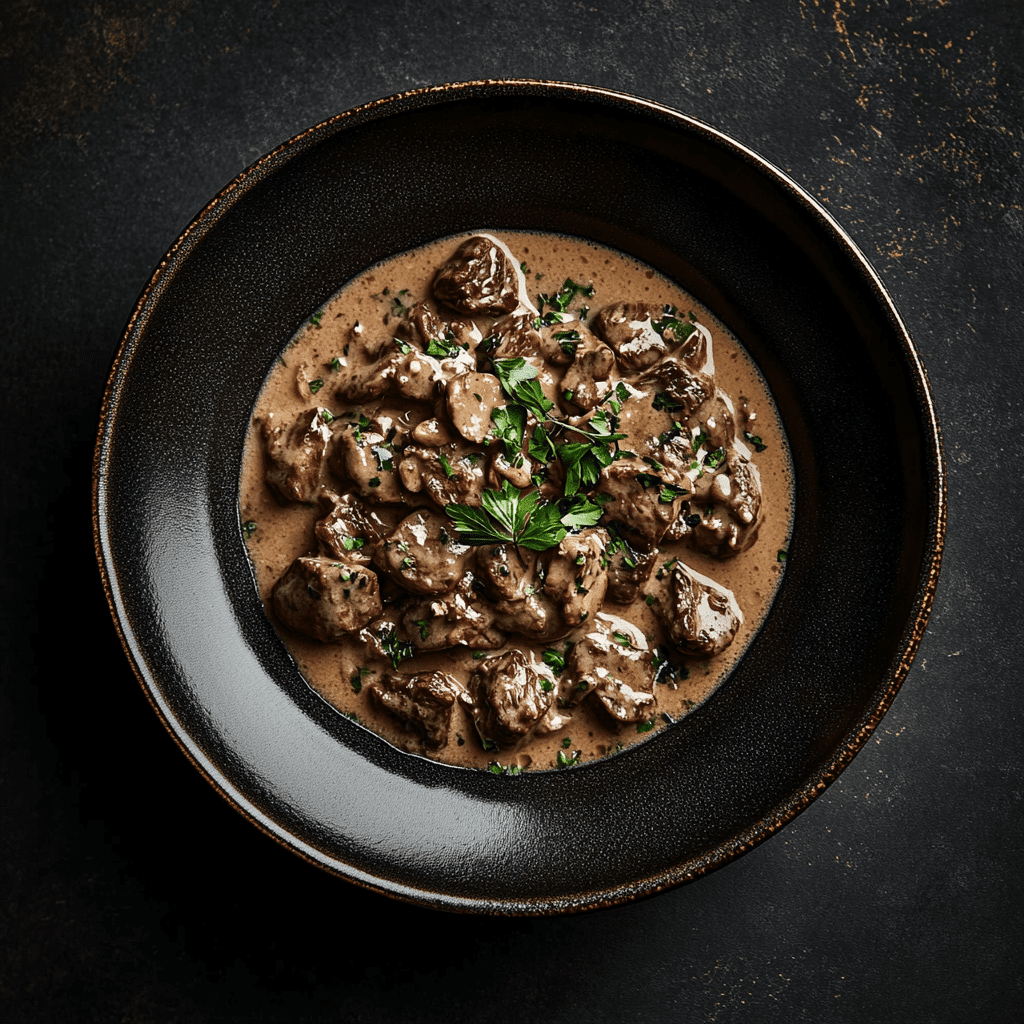 классический рецепт бефстроганова с нежным мясом