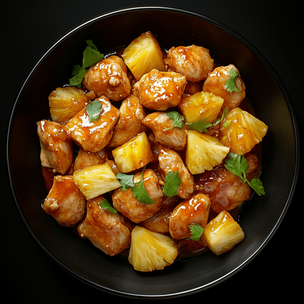 Классический рецепт курицы с ананасами.1