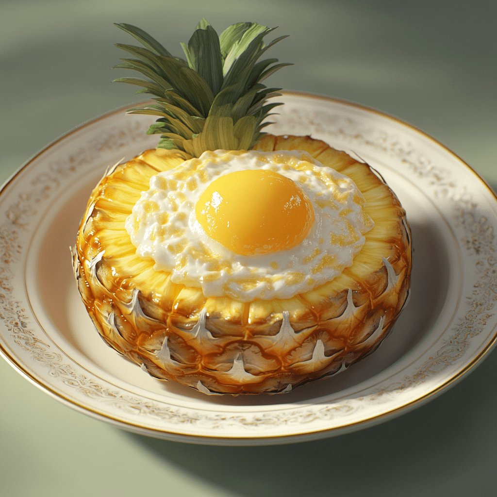 Рецепт ананаса с сыром и яйцом для оригинального блюда