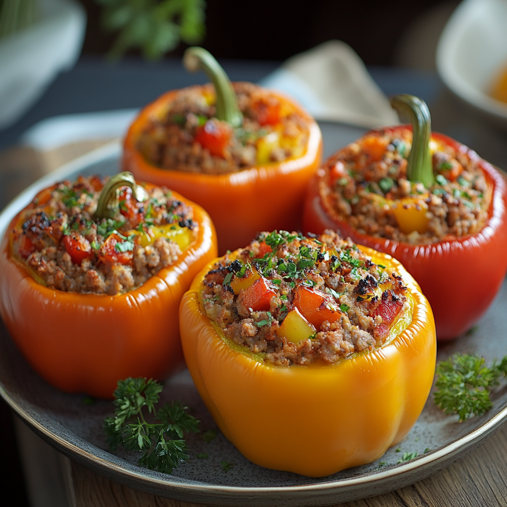 Рецепт фаршированных перцев с мясом и овощами