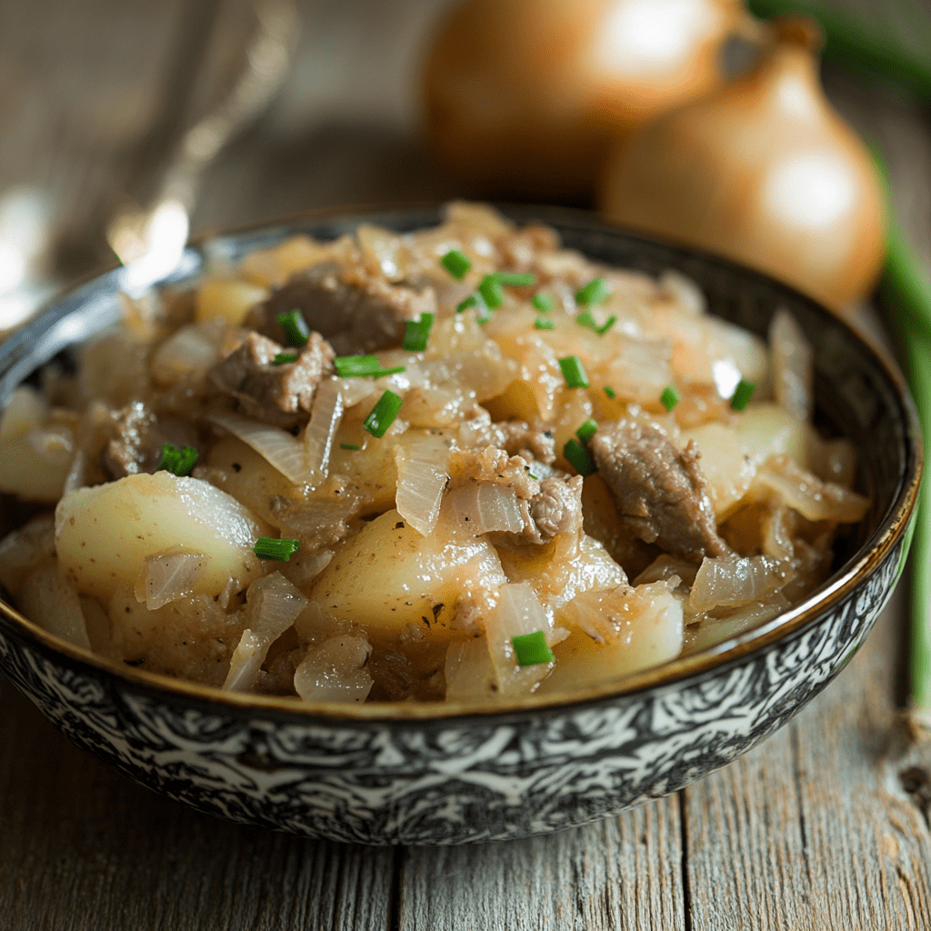 рецепт картошки по флотски с мясом и луком