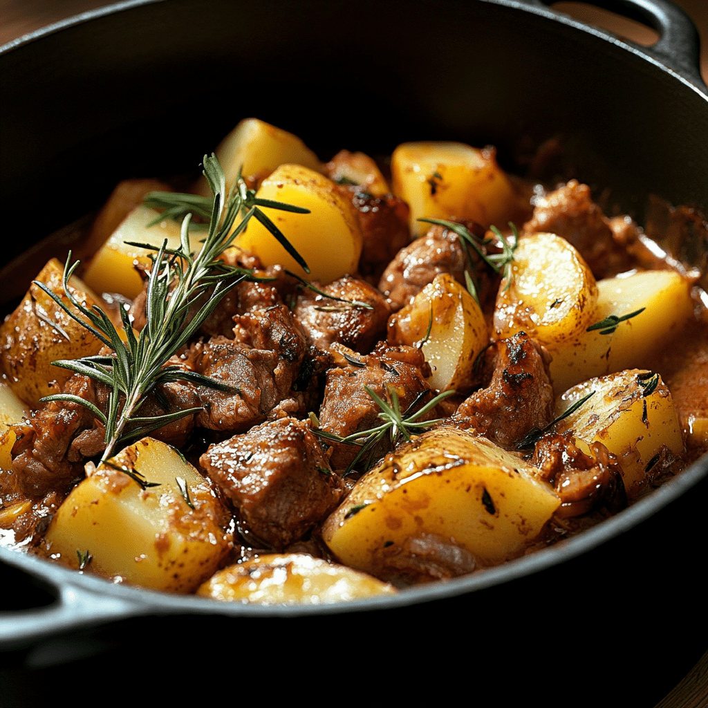 Рецепт картошки с мясом в горшочке